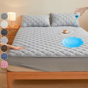 2/3PCS Waterproof Mattress Protector Set Deep Pocket 6"-18" Noiseless Breathable Washable with Pillowcases Home & Hotel Use