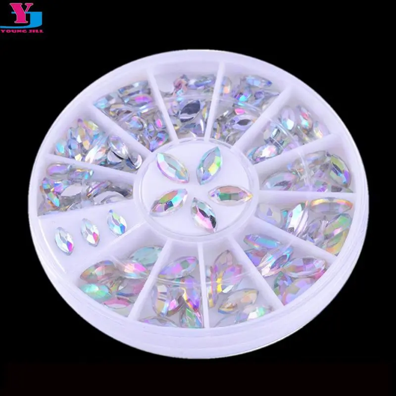 3D Boat Stone Nail Art Decorations Bling Charm Rhinestone For Nail Pedras Para Unha Unghie DIY Acrylic Tool Ongle With Wheel