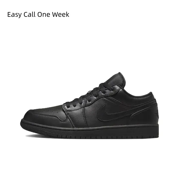 Solid Black Minimalist Versatile Casual Skate Shoes