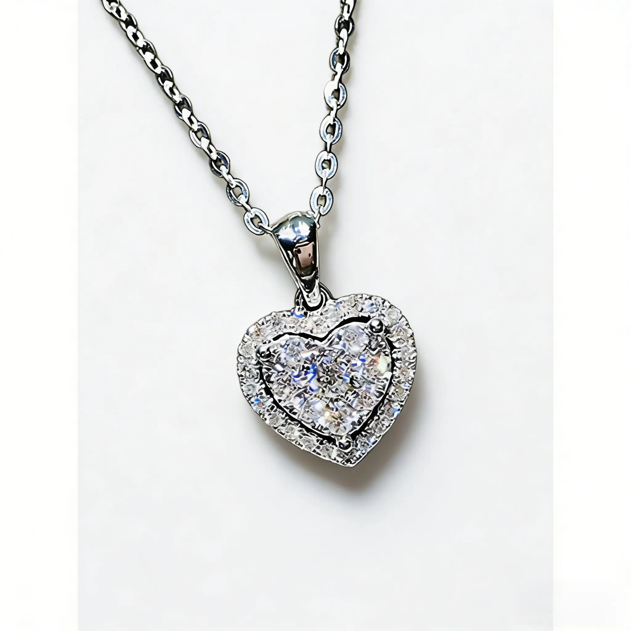 Dainty Long Rhinestone Pink Heart Pendant Necklace - Titanium Alloy Chain & Link, Couple-Themed Daily Wear Jewelry Gift for Women, Exquisite Unisex Spring Fashion Accessory, Daily Wear Necklace, Necklaces For Women