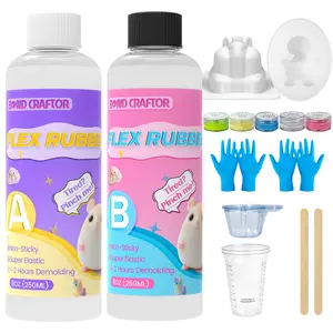 16oz Squishy Making Kit, Hands-On DIY Craft Kit, Easy 1:1 Mix, Fast Cure, Super Soft & Non-Sticky, Includes Hamster Mold, Fun Creative Activity