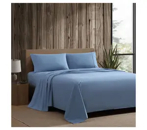 Eddie Bauer Blue Cotton Percale Twin Sheet Set