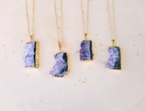 Amethyst Slice Necklace