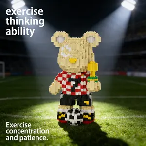 Bear Collection 3D Puzzle Building Blocks Decor, Bookshelf Home Office Cabinet Decoration, Party Living Room TV Stand Display Gift