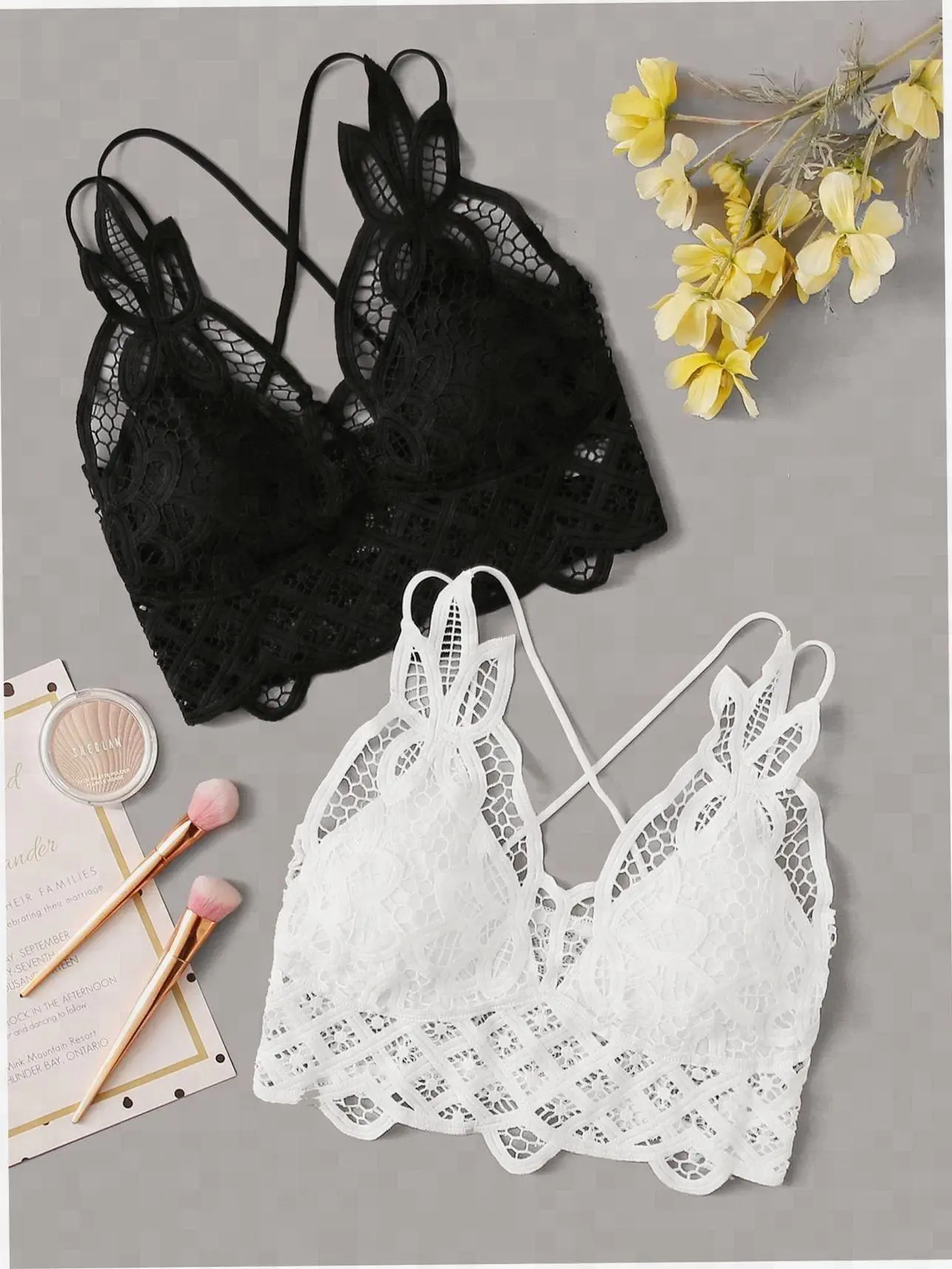 MEAUS Lace Lingerie Set Contrast Lace Seductive Intimate Date Night