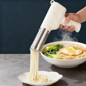 Electric Noodle Maker Portable Pasta Maker Machine With 5-In-1 Cordless Stainless Steel Mold Easy Homemade Noodles in Seconds Kitchen Utensils Set Detachable SquareDD19MatteMaven