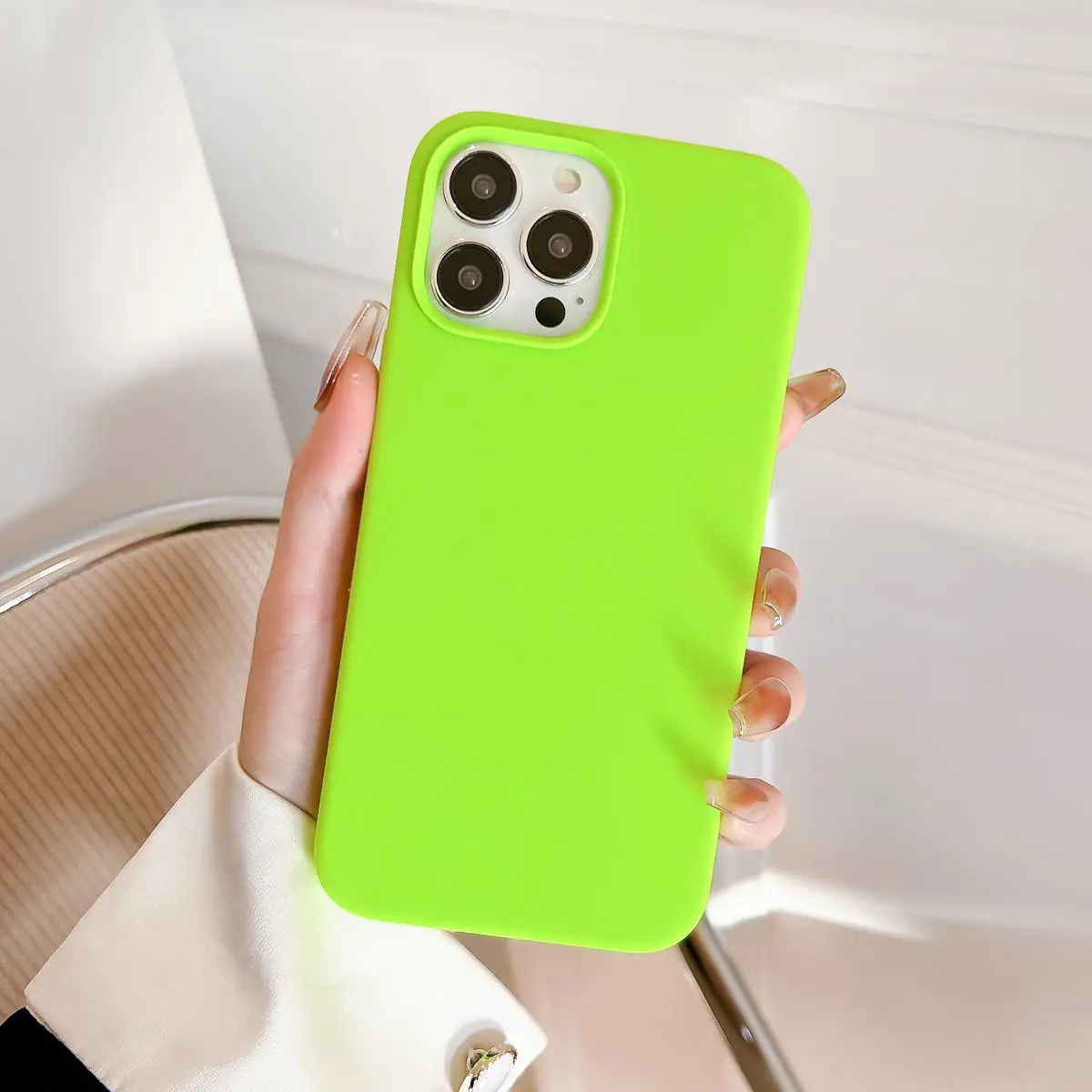 Solid Color Phone Case, Decorative Phone Protective Cover, Phone Accessory Compatible With iPhone 11 12 13 14 15 Pro Max