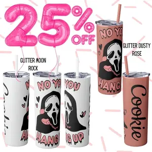 No You Hang Up Tumbler,Ghost Face Tumbler, 20 oz Tumbler,Scary Movie Tumbler,Halloween Scary Tumbler, Halloween Tumbler,Personalized Tumbler