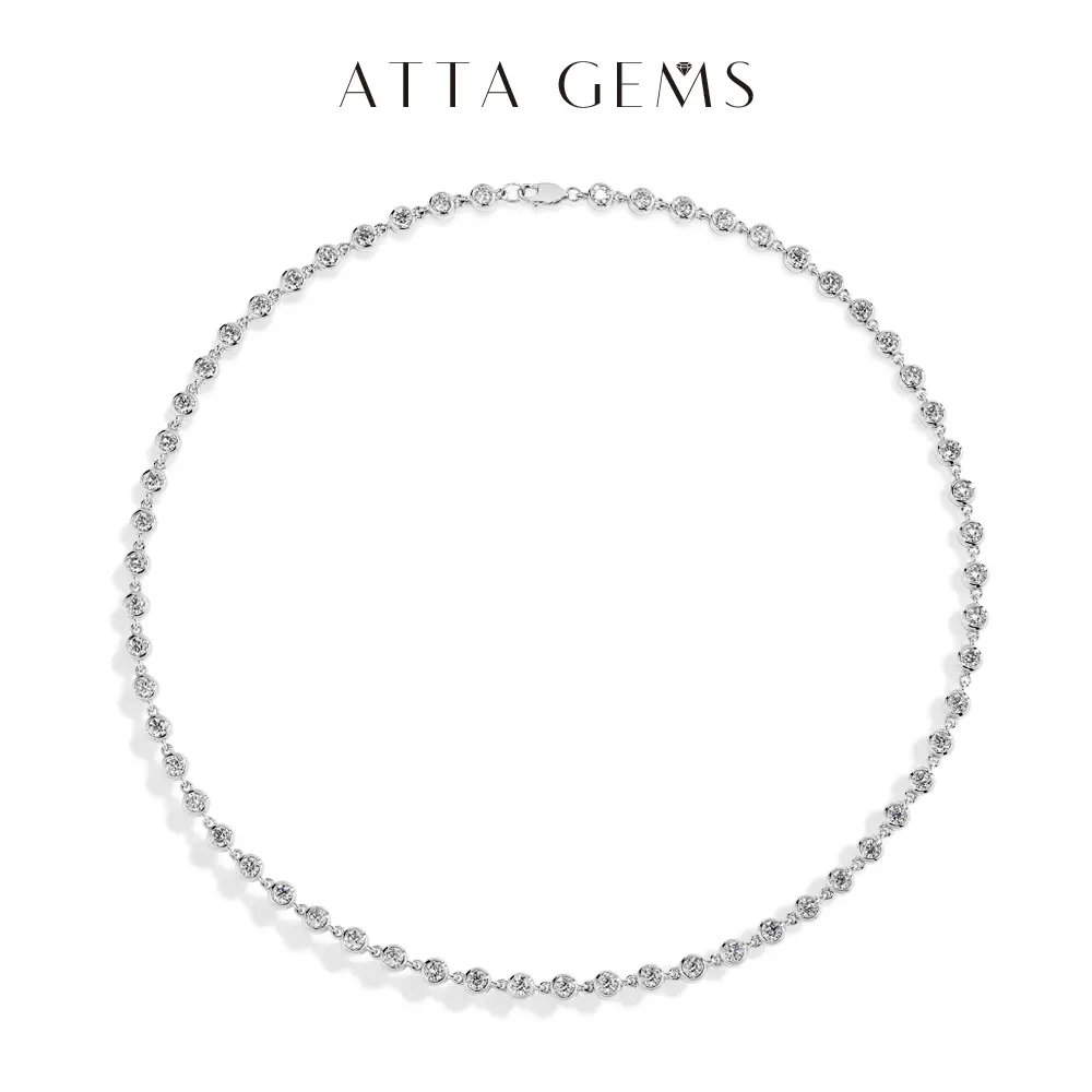 Women's 3.0mm D-VVS1 Sparkling Synthetic Moissanite Dainty Minimalist Necklace, Cuban Chain Luxury Artificial Gemstone Jewelry, Engagement Anniversary Gift N015 summerwins,summerwins