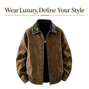 A go-to choice for everyday wear: a versatile men’s vintage aviator jacket with a premium faux leather collar, casual zip workwear outerwear, relaxed fit, windproof design—ideal for daily wear, commuting, and streetwear.