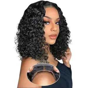 Glueless 5x5 Wig Deep Wave Human Hair Wig 5x5 Transparent Lace Frontal Wigs Glueless Wigs Wear And Go Pre Plucked Natural Look Easy Wear