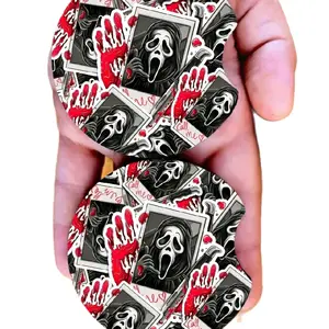 Ghostface Car Coasters - Car Decor - Car Accessory