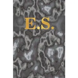 USED-E.S.: 6 x 9 Executive Style Notebook with 100 Blank CREAM COLORED Lined Interior Pages. Gold Monogrammed Two Initials on B by Monogrammed Designs (Paperback)