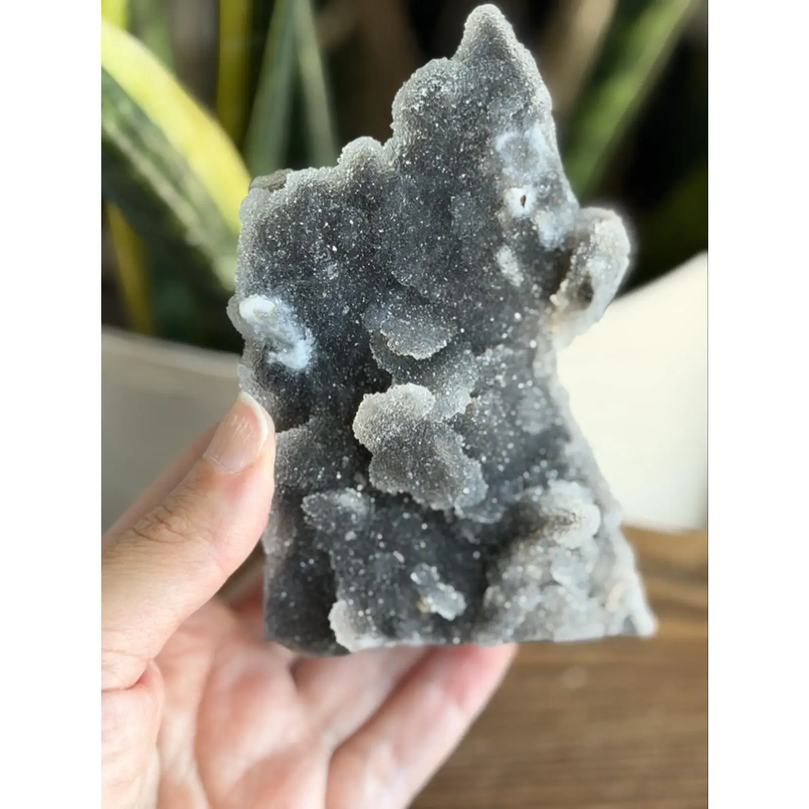 Chalcedony Black Druzy - Natural Mineral Specimen with Unique Textures and Patterns