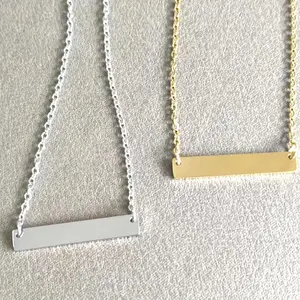 10pcs stainless steel strip bar for custom Name Charms women girls Necklace
