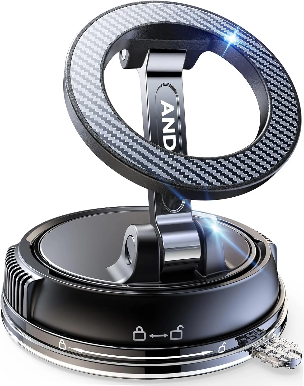 Car Phone Holder for Magsafe [78+LBS Max Suction & 2400gf Magnetic] | 360° Adjustable Car Phone Mount, Phone Holders for Your Car for iPhone 17 Pro Max 16 15 14 13 12 Air Plus, Carbon Fiber