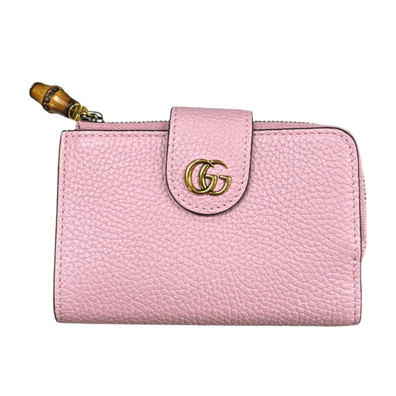 Pre-owned GUCCI Leather Small leather goods G26031425 Pink GG Marmont Compact Wallet