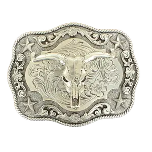 Nocona Steerhead with Stars Belt Buckle 3798664