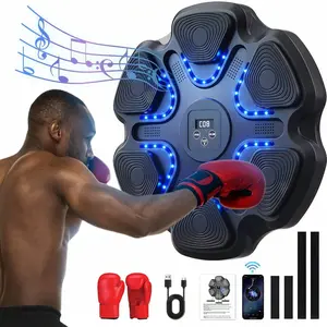 Music Boxing Machine With Boxing Gloves, Fitness Equipment, Adult Interactive Fitness And Reflexology Gear, USB Rechargeable, Home Fitness Boxing Machine Wall Boxing Target Machine