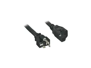 Nippon Labs Model 30POW-10W1-520PR-03 6 ft. 12 AWG NEMA 5-20P To NEMA 5-20R, SJT, 20A,125V, Black Power Extension Cord Female to Male