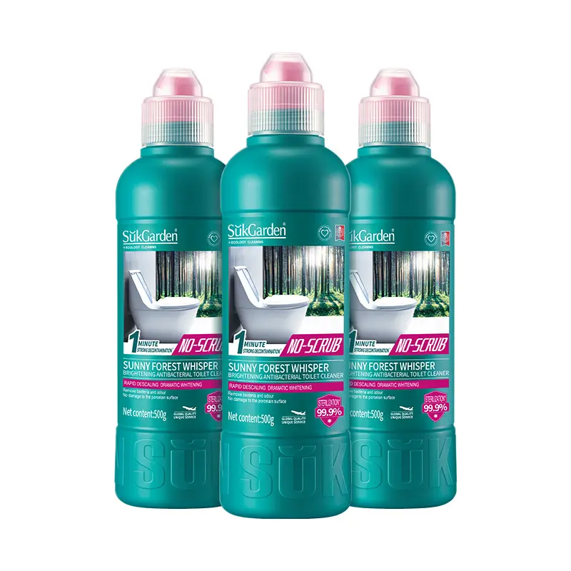 Sukgarden Toilet Bowl Cleaner,  Gets Rid Of Limescale And Hard Water + Rust Stains, 3 Bottles 1500ML Powerful No-Scrub Toilet Cleaner