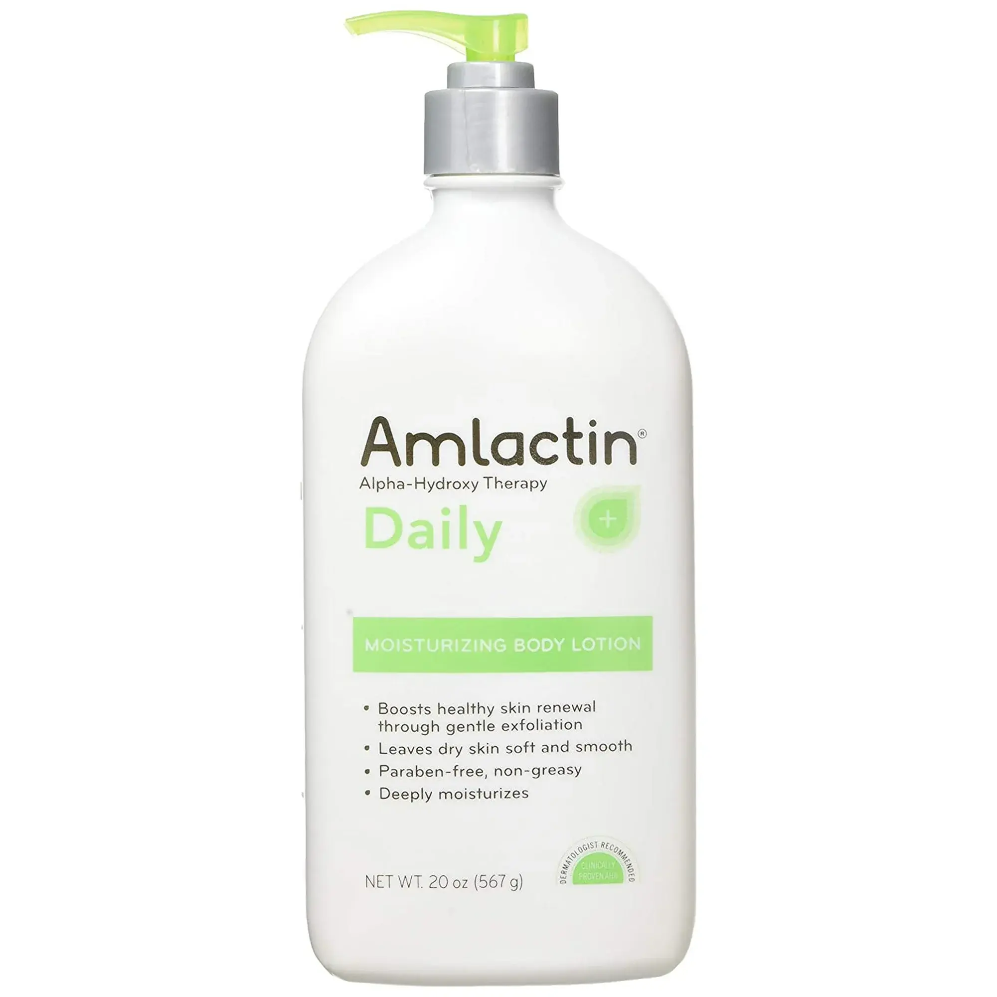 Amlactin Daily Alpha-Hydroxy Therapy Moisturizing Body Lotion for Dry Skin 20 Ounces Paraben-Free Non-Greasy Formula