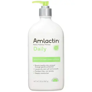 Amlactin Daily Alpha-Hydroxy Therapy Moisturizing Body Lotion for Dry Skin 20 Ounces Paraben-Free Non-Greasy Formula