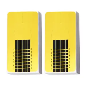 200 PCS Nail Forms for Acrylic Nails, Rectangle Acrylic Nail Forms, Nail Extension Form Guide Sticker for Polygel, Gel Nails Art Paper Form for Builder Gel