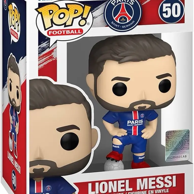 Funko Pop! Football - Paris Saint-Germain Lionel Messi New Vinyl Figure, Durable High-Quality Collectible for Football Fans (No Warning Applicable)