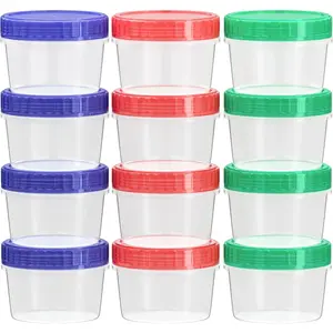 Salad Dressing Container  12 count - 2 Oz Sauce Container to Go With Leak-Proof Twist Top , Plastic Seasoning Containers, Meal Preparation Containers, Picnic essentials