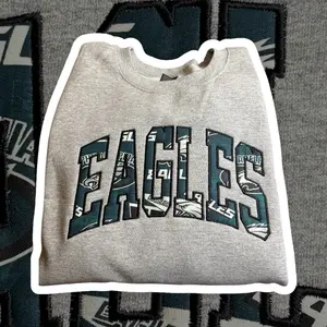 Embroidered Eagles Sweatshirt, Eagles appliqué
