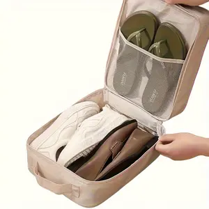 Travel Shoe Storage Bag - Hanging Organizer, Large Capacity, Multi-Functional, Machine Washable, Space-Saving Luggage, Durable Polyester, Multiple Compartments, Suitable for Shoes and Accessories, Suitable for All Seasons