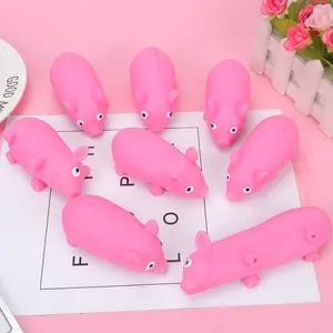 Pink Stress Relieving Pulling Pig Toy Stress Relieving Toy Ventilating Toy Patting Pig Simulation Pinching Pig