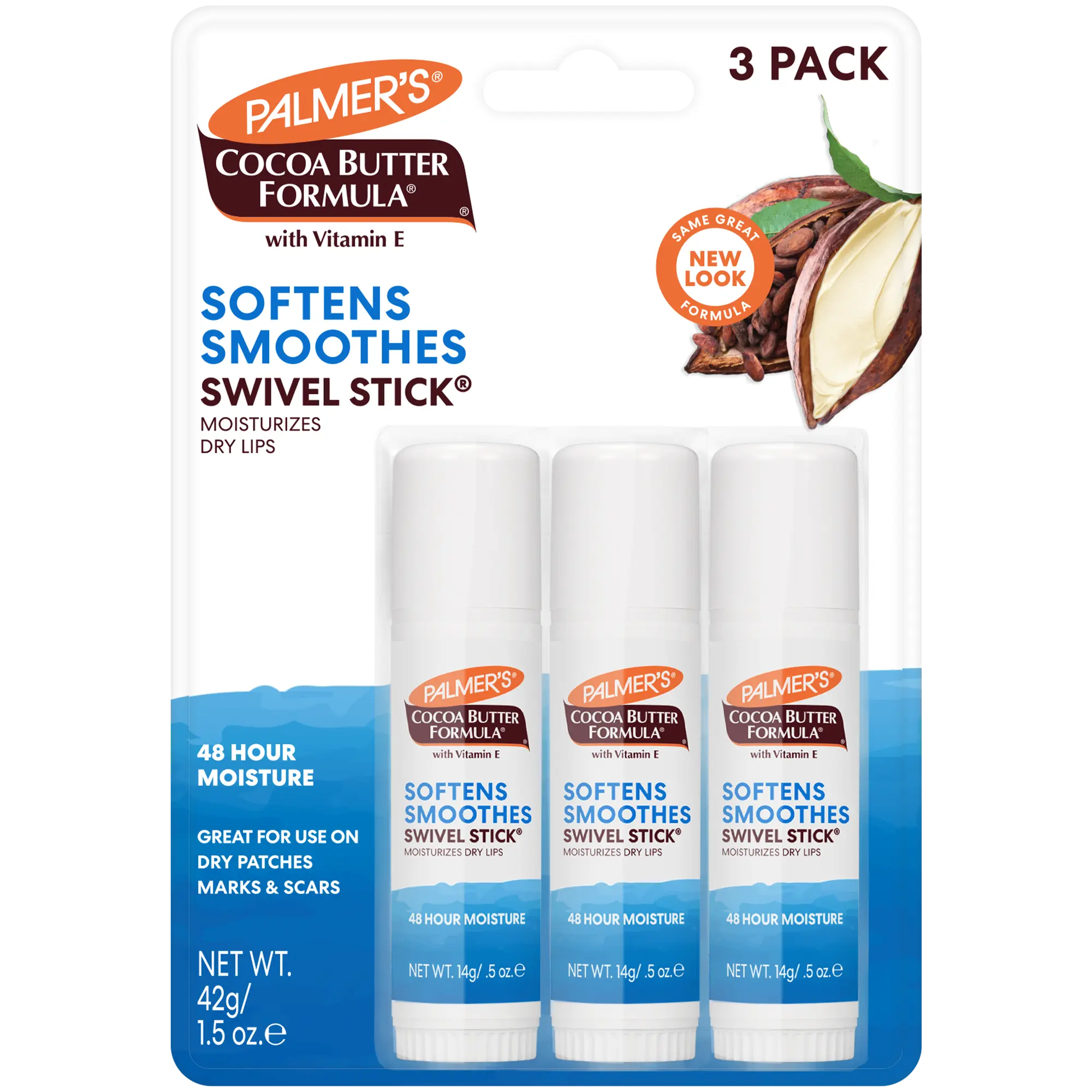 Palmer's Cocoa Butter Formula Swivel Stick Lip Balm and Body Moisturizer 3-Pack Palmer's Cocoa Butter Formula Swivel Stick Lip Balm and Body Moisturizer 3-Pack