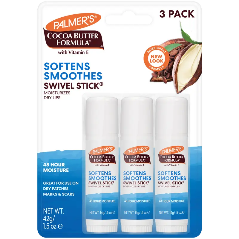 Palmer's Cocoa Butter Formula Swivel Stick Lip Balm and Body Moisturizer 3-Pack