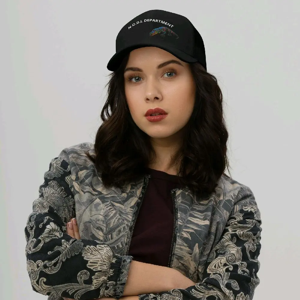 Nodle Farmacy Trucker Cap N.O.D.L Department Six-Panel Mesh Back Cotton Polyester Adjustable Closure Classic Sun Hat