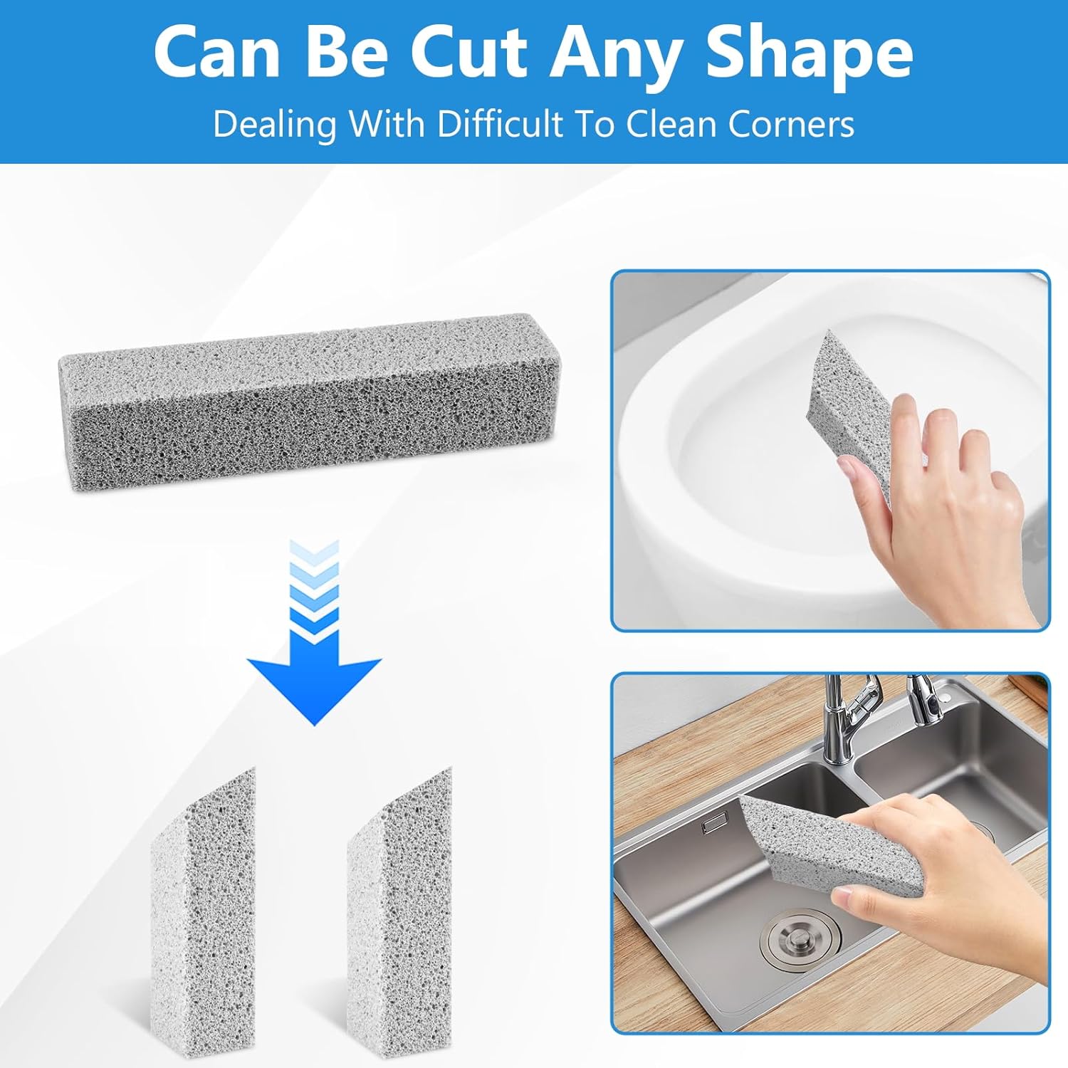 20-Pack Pumice Stone Toilet Bowl Cleaner – Removes Hard Water Rings & Stains, Heavy-Duty Cleaning for Toilets, Bathtubs, Sinks, Grills & Pools (5.9 x 1.4 x 0.9 in)