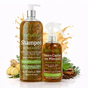 Herbalista Viral Herbal Minoxidil Hair Care 2 Piece Bundle – Shampoo Minoxidil &  Minoxidil Rosemary Hair Tonic 250ml – With Real Botanicals – Strengthens, Nourishes & Smooths – 100% Natural & Handcrafted