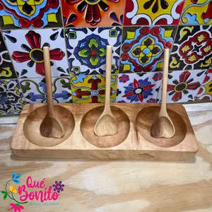 Wood Recipient for Salsa or Snacks Hand Crafted.