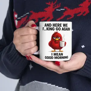 Here We Go Again Mug Chicken Lovers Gift Farm Animal Gifts Humorous Coffee Mug Sarcastic Mugs For Gifts Goodmorning Coffee Mug