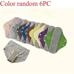 6-Pack Reusable Graphene Menstrual Pads – Leak-Proof Washable Sanitary Pads for Period CareFeminine Hyglene Maxi Pad Products Maxi Pad Maternity Pad Womenswear Panties