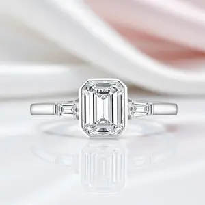 1.5ct Emerald Cut Diamond Option Engagement Ring