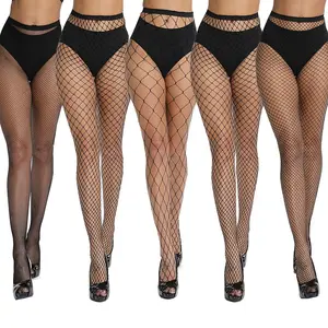 Fishnet Stockings, High Waist Tights for Women, Sparkle Rhinestone Fishnets Party Rhinestone Mesh Stockings Pantyhose