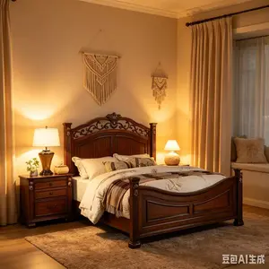 Bellemave Tufted Faux Leather Bed Frame with Headboard & Footboard - 1pc California King Size Dark Cherry Formal Traditional Design, Spacious, Headboard, King-Size, Large-Scale Bed Frames (Nightstand Not Included), Spacious Bed Frames