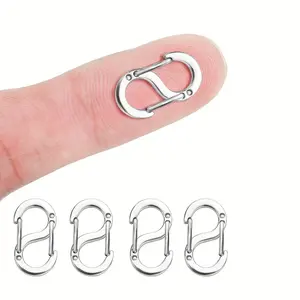 5pcs Double Opening Shortener Clasp Necklace Clasp And Closures Stainless Steel S Lock Bracelet Connector Necklace Clip For DIY Making Accessories