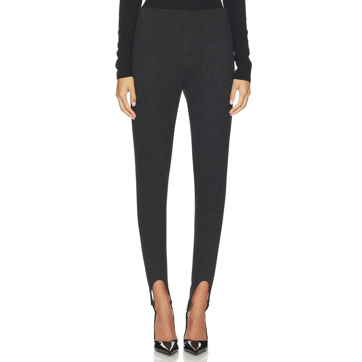 LAMARQUE Faustine Stirrup Pant in Heather Charcoal