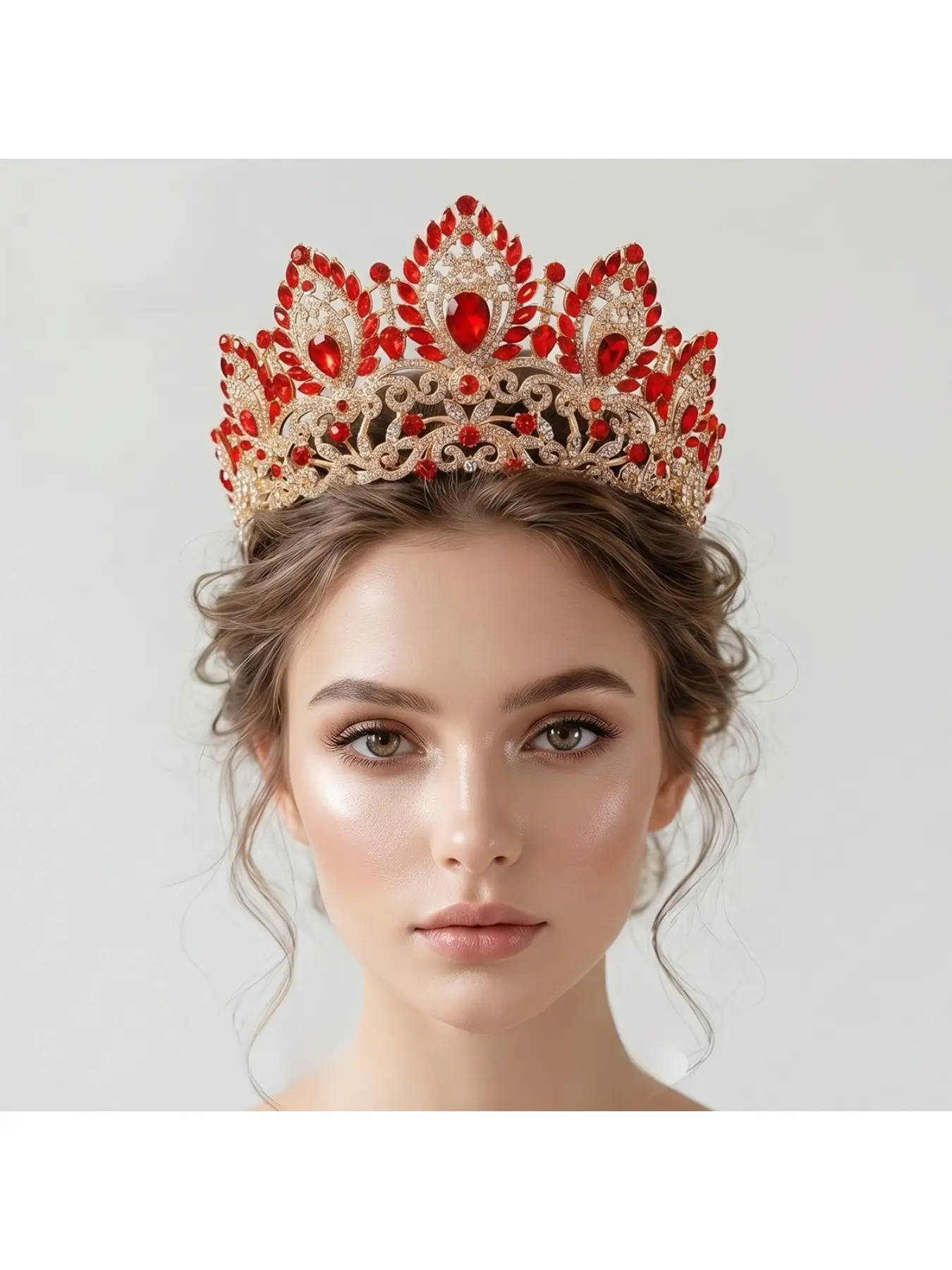 New diamond-encrusted bridal wedding crown Tiara Bridal Headpiece, Elegant Crown Design, Bridal Accessory, Bridal Hair Accessories for brides, banquets, pageants, runway shows, and award ceremonies