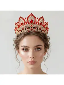 New diamond-encrusted bridal wedding crown for brides, banquets, pageants, runway shows, and award ceremonies