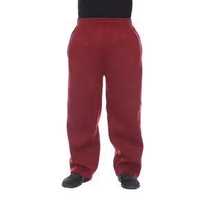 Men's athletic jogger pants, basic solid color versatile pair with an elastic waistband, diagonal side pockets, and a straight-leg design made from 100% polyester fabric suitable for autumn and outdoor activities