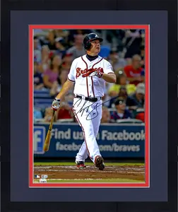 Framed Chipper Jones Atlanta Braves Autographed 16" X 20" Watching Ball Photograph - Fanatics Authentic Certified